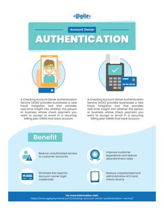 Checking Account Owner Authentication Solutions