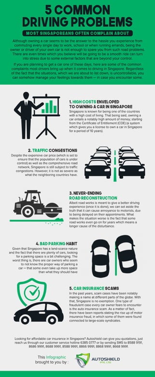 5 Common Driving Problems Most Singaporeans Often Complain About