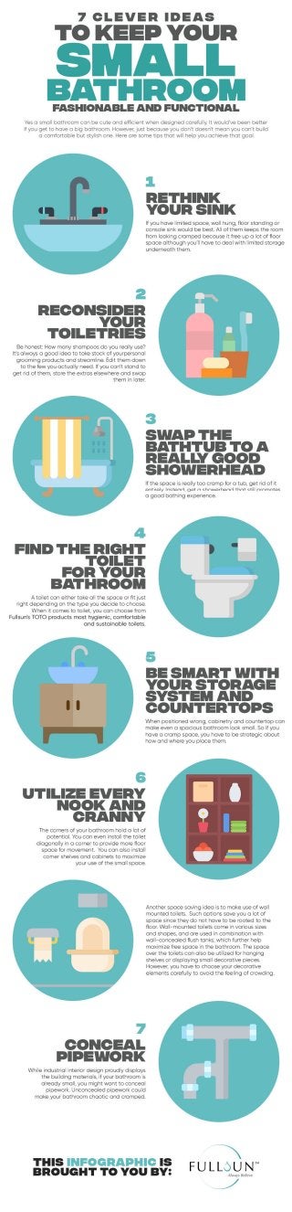 7 Clever Ideas To Keep Your Small Bathroom Fashionable And Functional