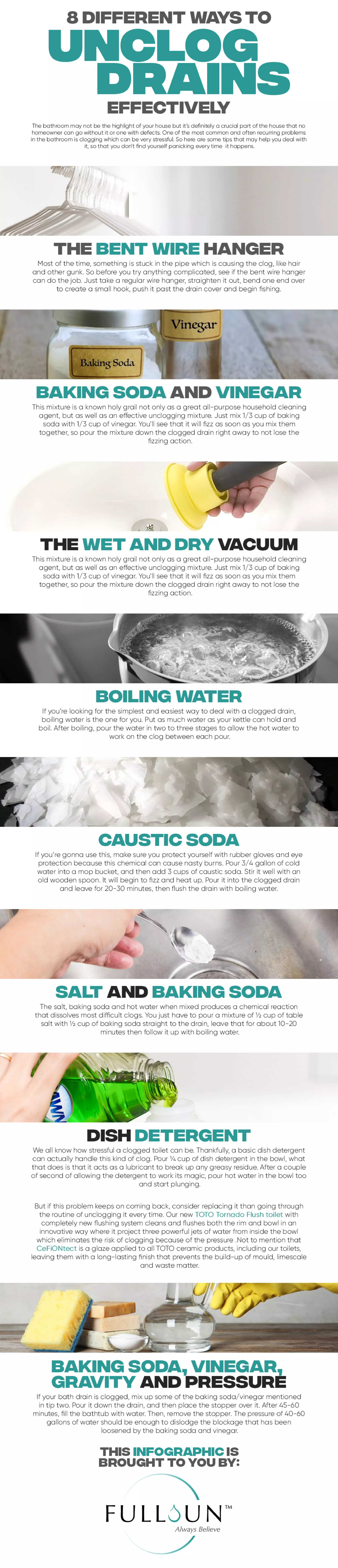 8 different ways to unclog drains effectively pdf