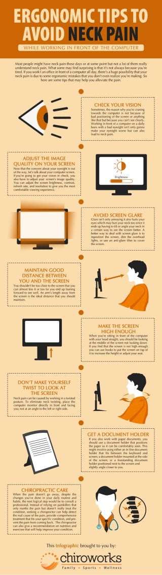 Ergonomic Tips To Avoid Neck Pain While Working In Front Of The Computer
