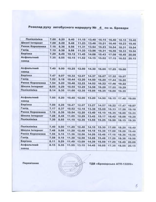Маршрутки Броварської ОТГ