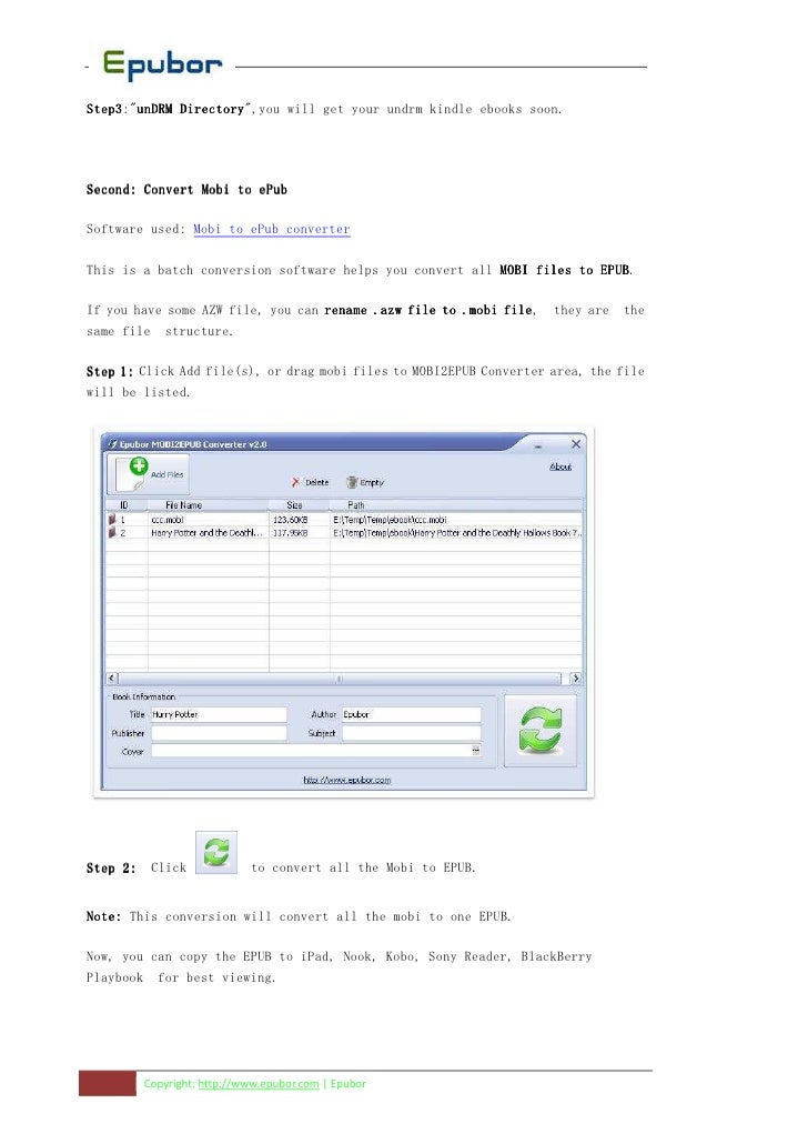 convert sony ebook to ipad