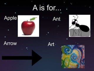 A is for...Apple AntArrowArt