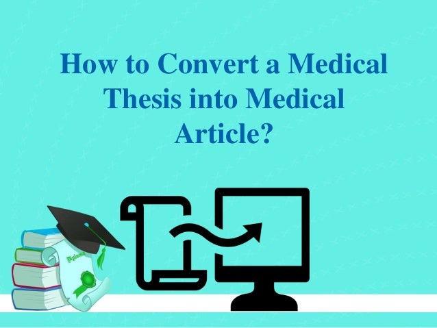 Converting dissertation to article