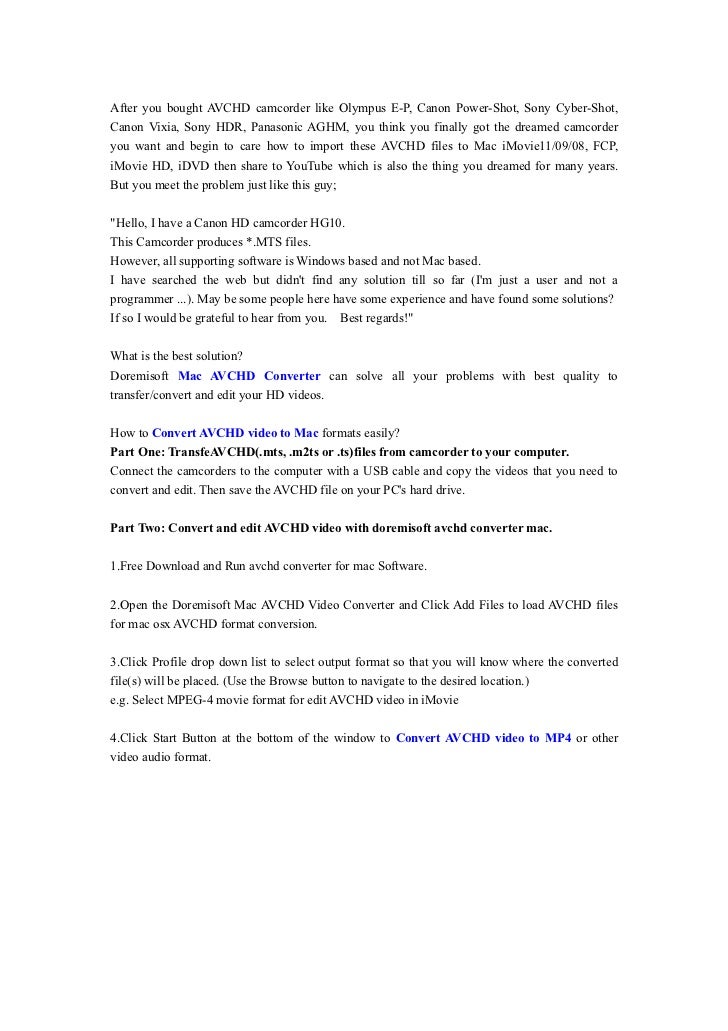Best Free Avchd Converter For Mac Best Free Avchd Converter For Mac