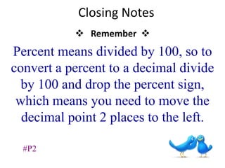 Converting Decimals and Percents | PPTX