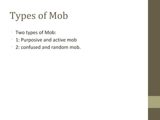 Mob Behavior Examples Collective Behavior | PPT