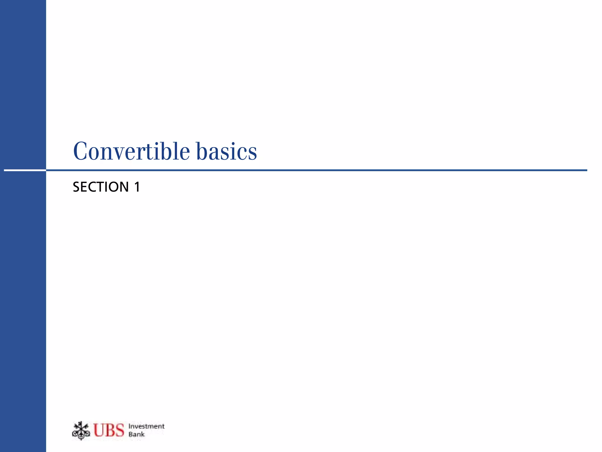 Convertible basics
SECTION 1
 