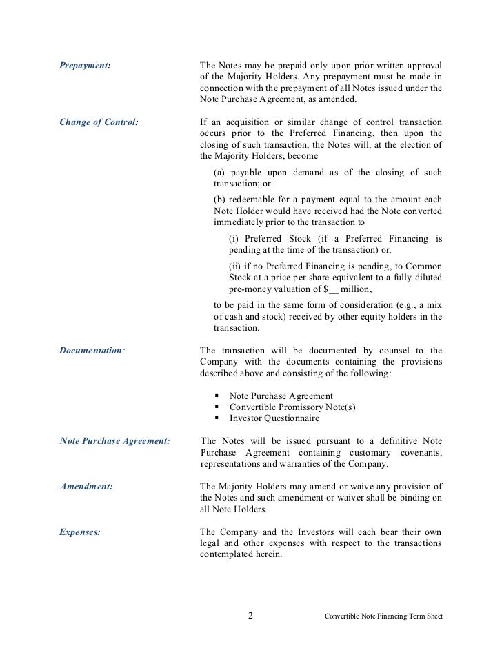 convertible note financing term sheet 2 728 jpg cb 1344334550 how to write a term sheet