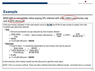 Convertible Note Conversion Example Burkland Associates Convertible Note Presentation | PPT