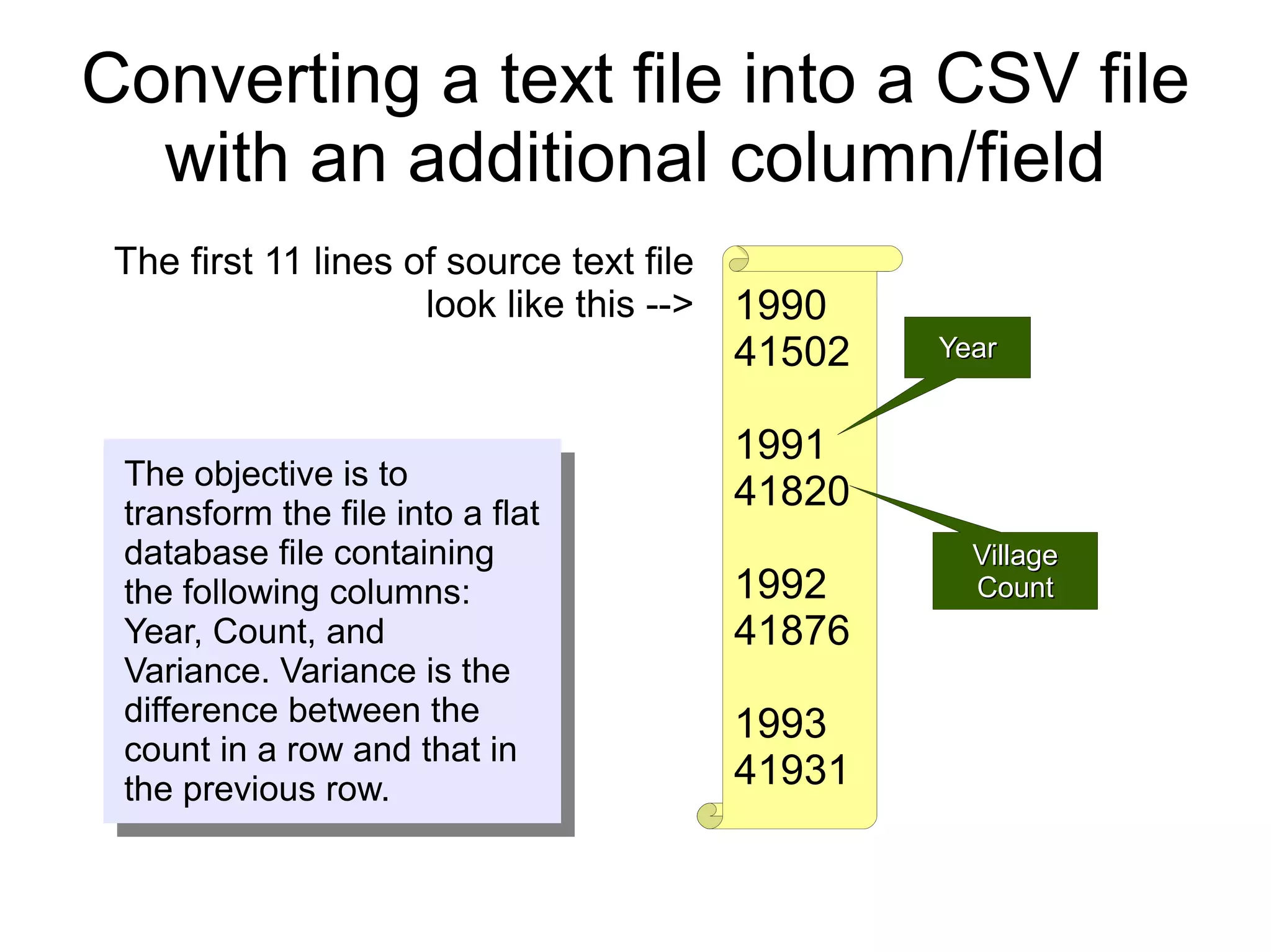Converting a Text File to Flat Database File