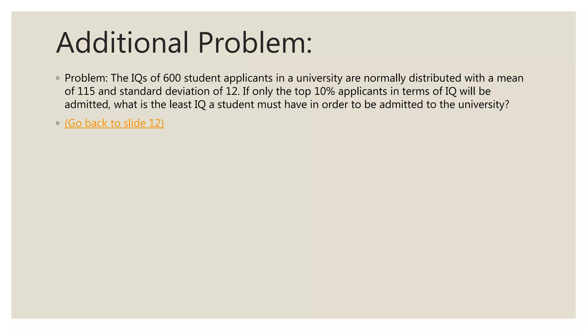 Converting normal to standard normal distribution and vice versa ppt | PPTX
