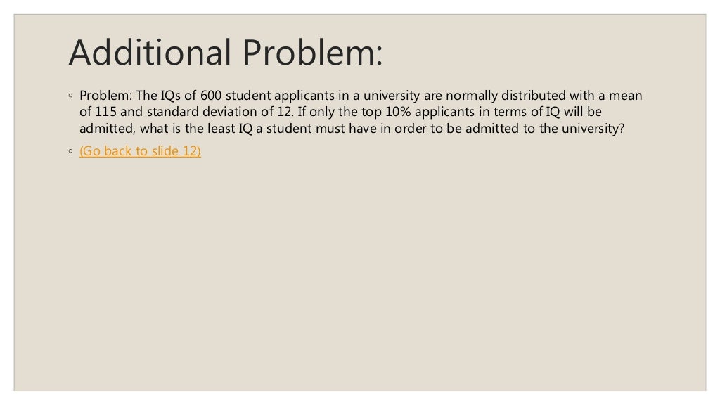 Converting normal to standard normal distribution and vice versa ppt