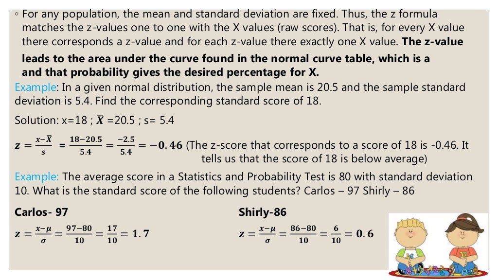 Converting normal to standard normal distribution and vice versa ppt