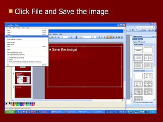 Click File and Save the image 