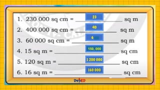 Square Meter In Centimeters Converting Square Centimeters to Square Meters and Vice Versa.pptx