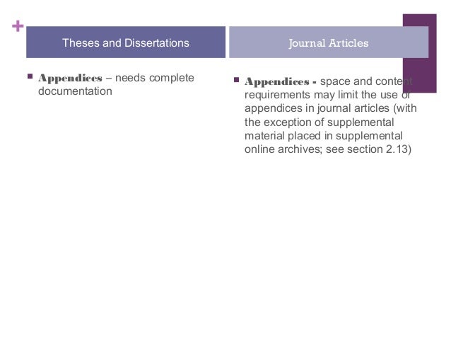 converting dissertation to journal article