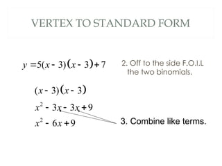 converting vertex form to standard form.ppt