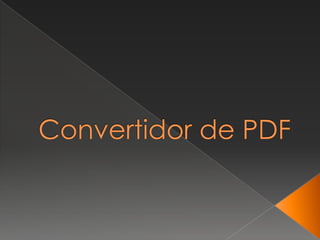 Convertidor de PDF 