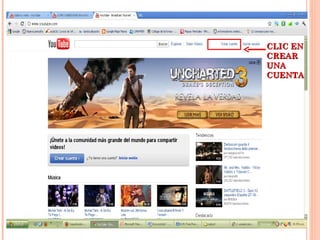 CLIC EN CREAR UNA CUENTA 