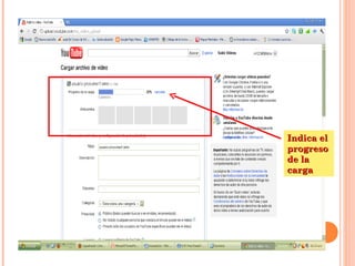 Indica el progreso de la carga 