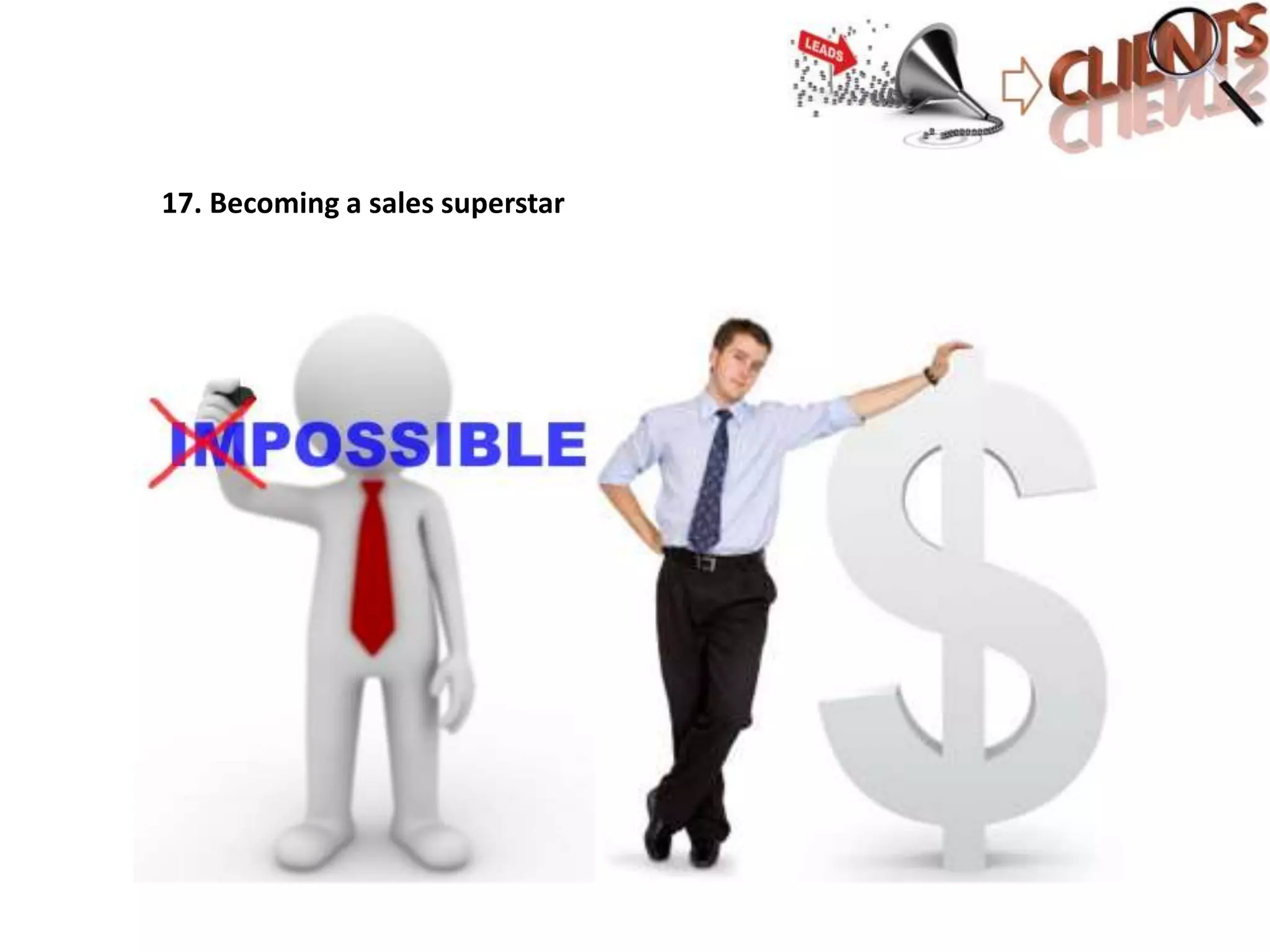 17. Becoming a sales superstar