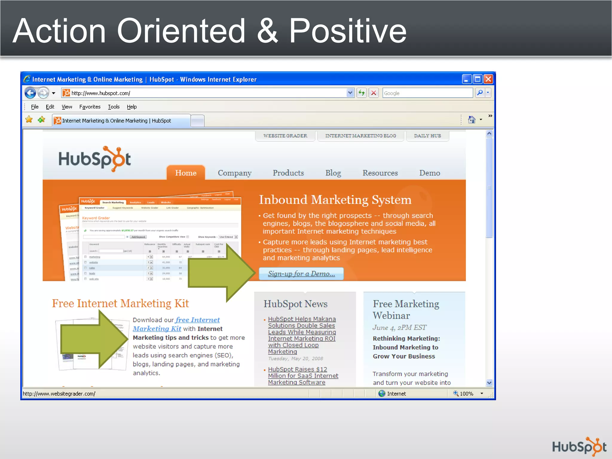 Action Oriented & Positive
 