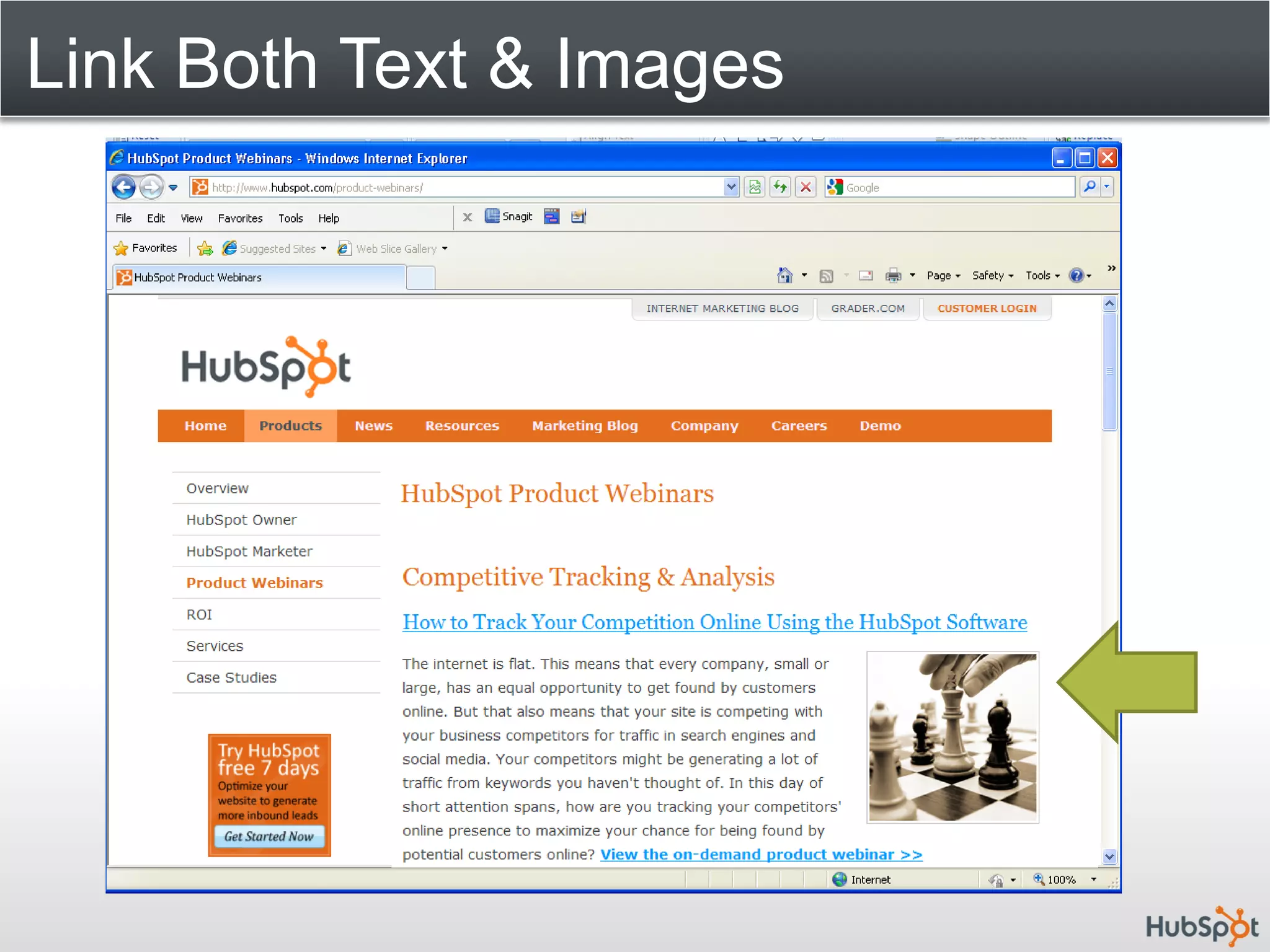 Link Both Text & Images
 
