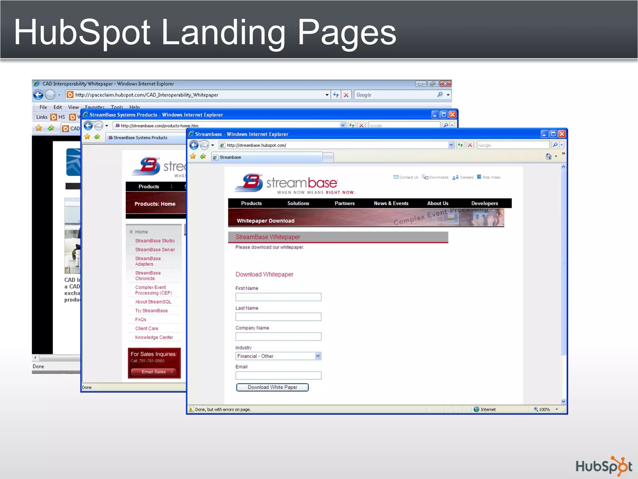 HubSpot Landing Pages
 