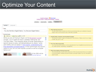 Optimize Your Content
 