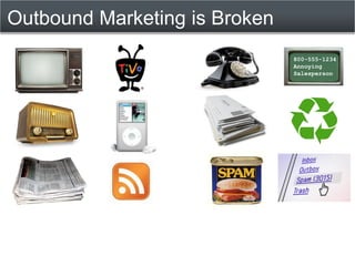 Outbound Marketing is Broken
                               800-555-1234
                               Annoying
         ...
