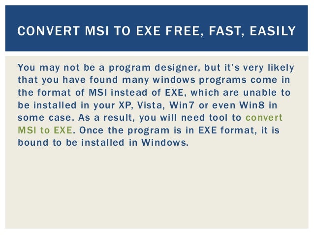 Convert adobe exe to msi