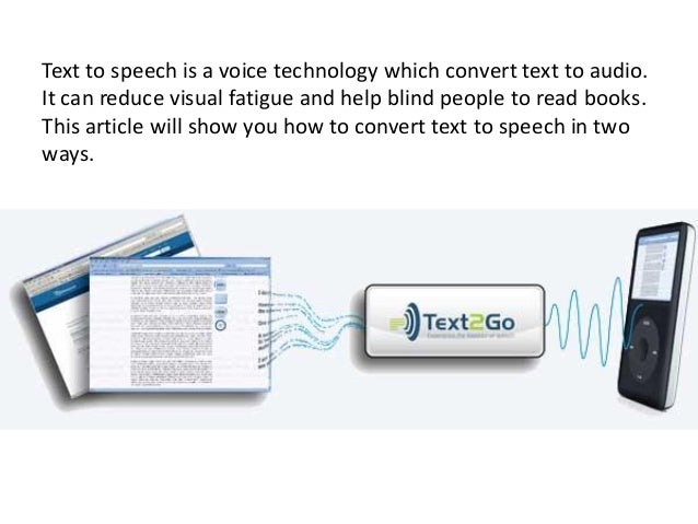 Convert text to speech