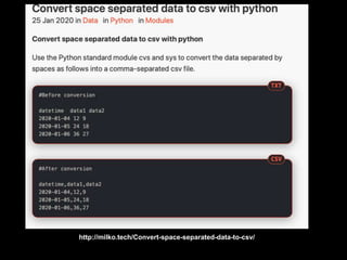 http://milko.tech/Convert-space-separated-data-to-csv/
 