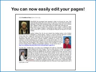 You can now easily edit your pages!
 