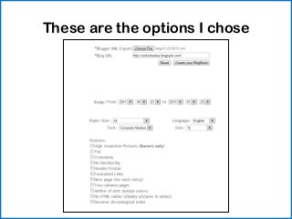 These are the options I chose
 