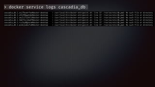 > docker service logs cascadia_db
 