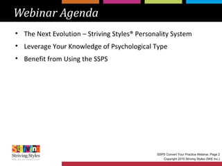 Convert Your MBTI Practice to the Striving Styles