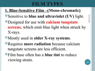 Conventional Radiography Screen Explanations for conventional radiography specifically screen film ...