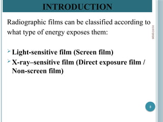 Conventional Radiography Screen Explanations for conventional radiography specifically screen film ...