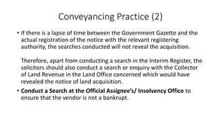 Conveyancing Law & Practice in Malaysia