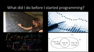 What did I do before I started programming?
 