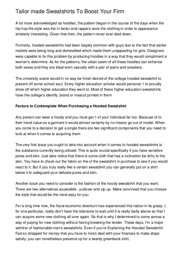 sweatshirts made to order