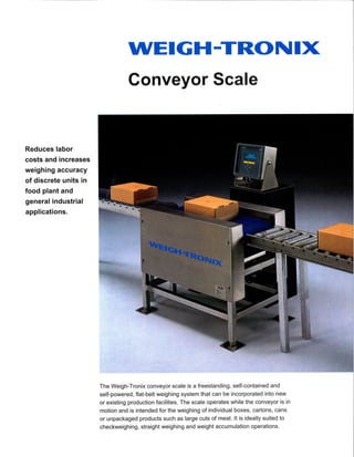 Conveyor Scale Brochure