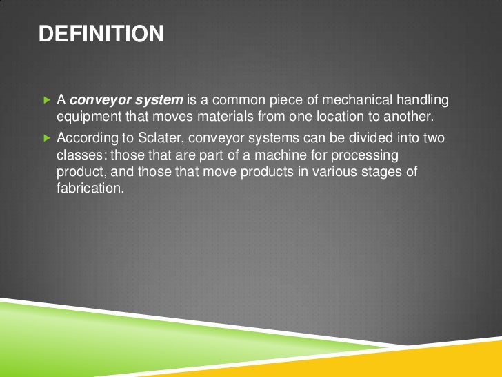 definition conveyor