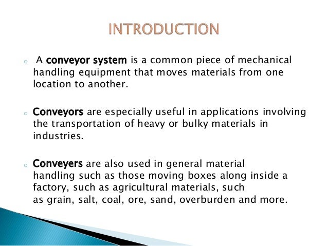 Conveyor System Ppt