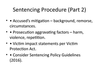 Legal Framework and Case Law on Conviction and Sentencing Procedures | PPTX