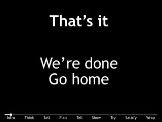 That’s all you need. The rest of the session is just tips and insights!
 