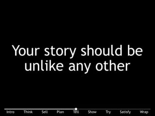 Your story should be unlike any other. It should be unique, different. It should be YOUR story.
 
